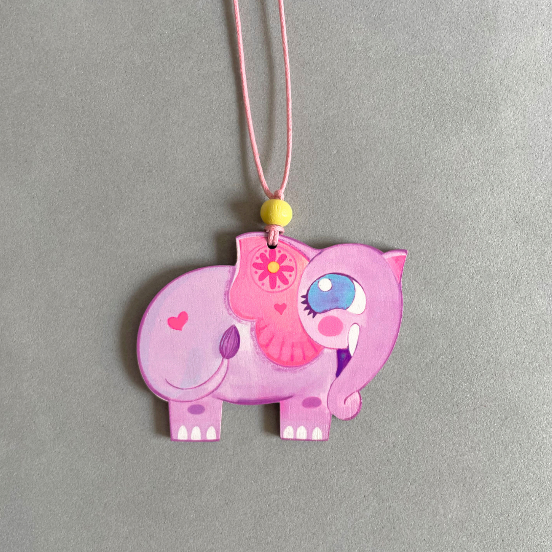 Lavender Elephant- Car Charm