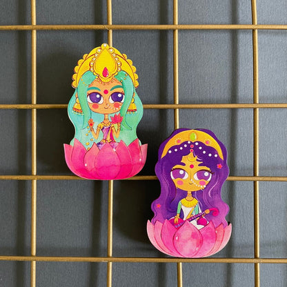 Saraswati- Birchwood Fridge Magnet