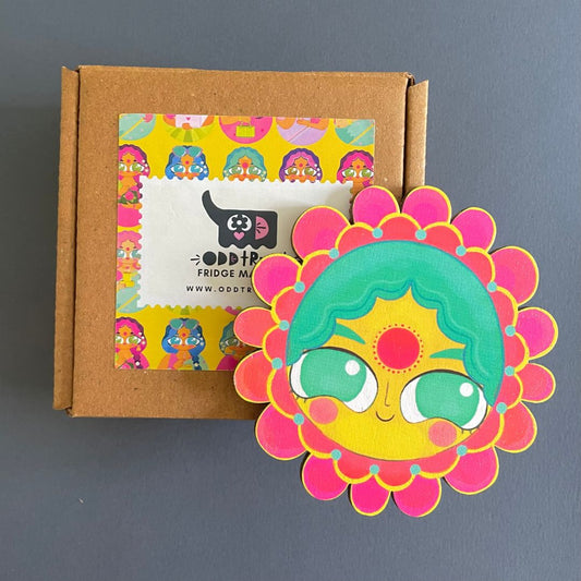 Flower Child- Jumbo Birchwood Fridge Magnet Gift Box