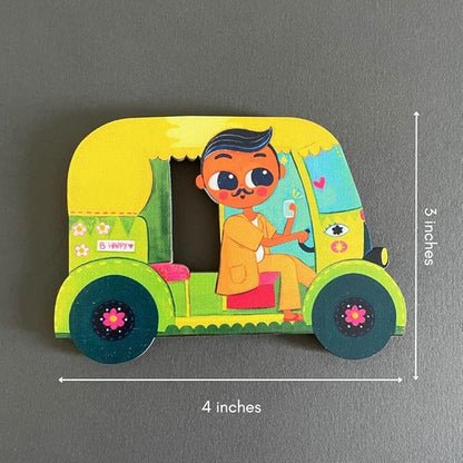 Auto Anna- Jumbo Birchwood Fridge Magnet